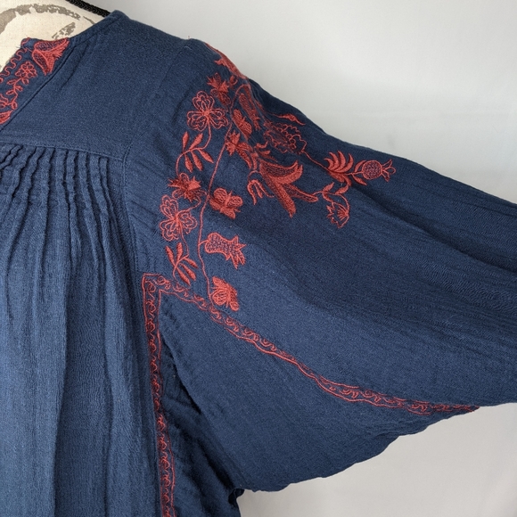 EUC Hippie Laundry boho muslin shirt - Picture 3 of 5